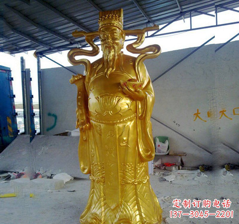 河源铜雕财神雕像
