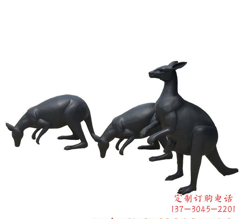 河源铜雕袋鼠雕塑