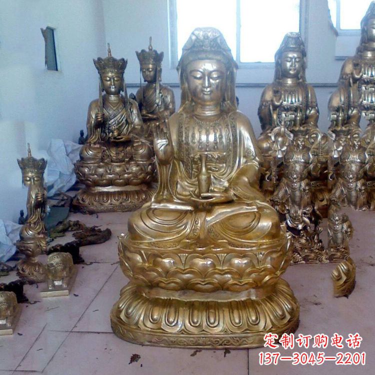 河源铜雕观音雕塑