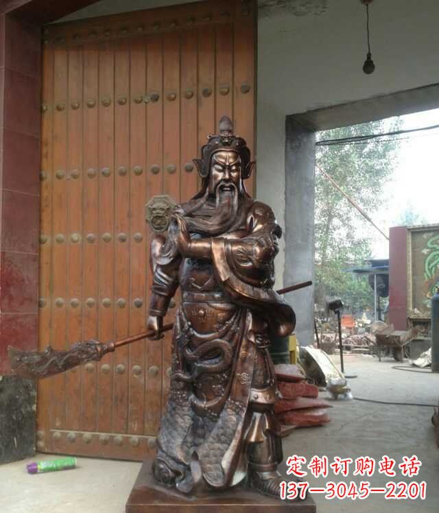 河源铜雕关公像