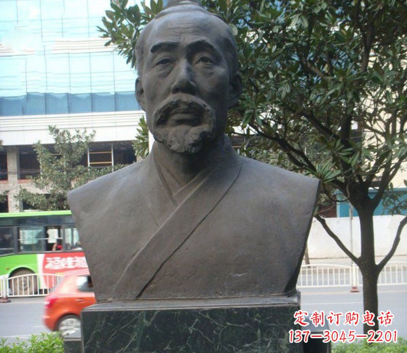 河源铜雕管仲名人雕塑肖像