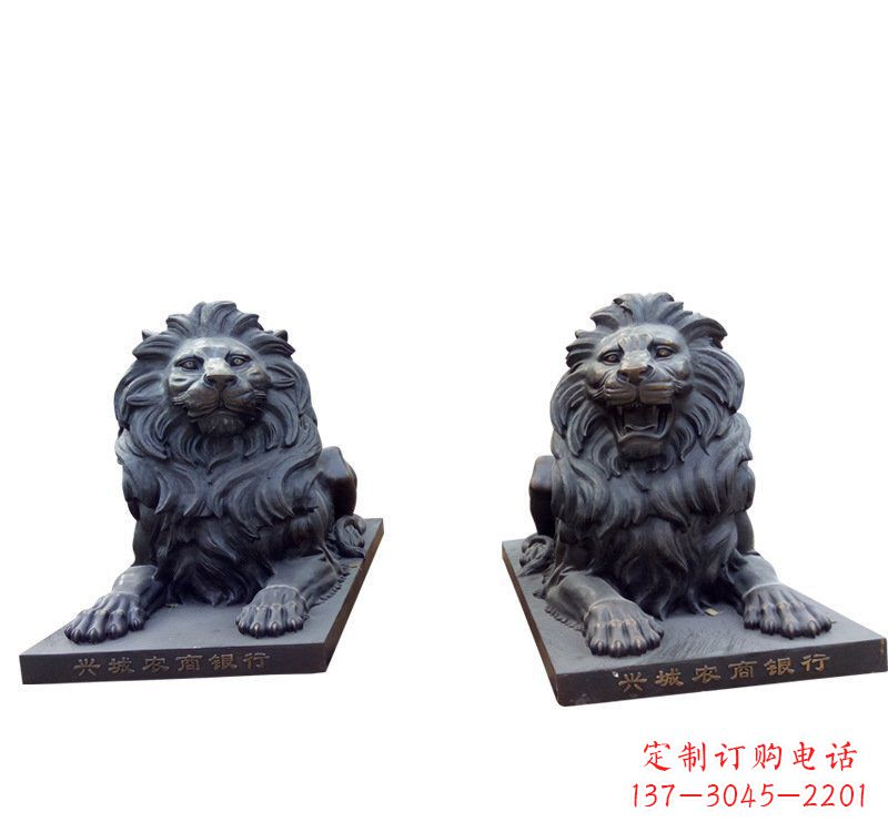 河源铜雕汇丰狮子 (2)