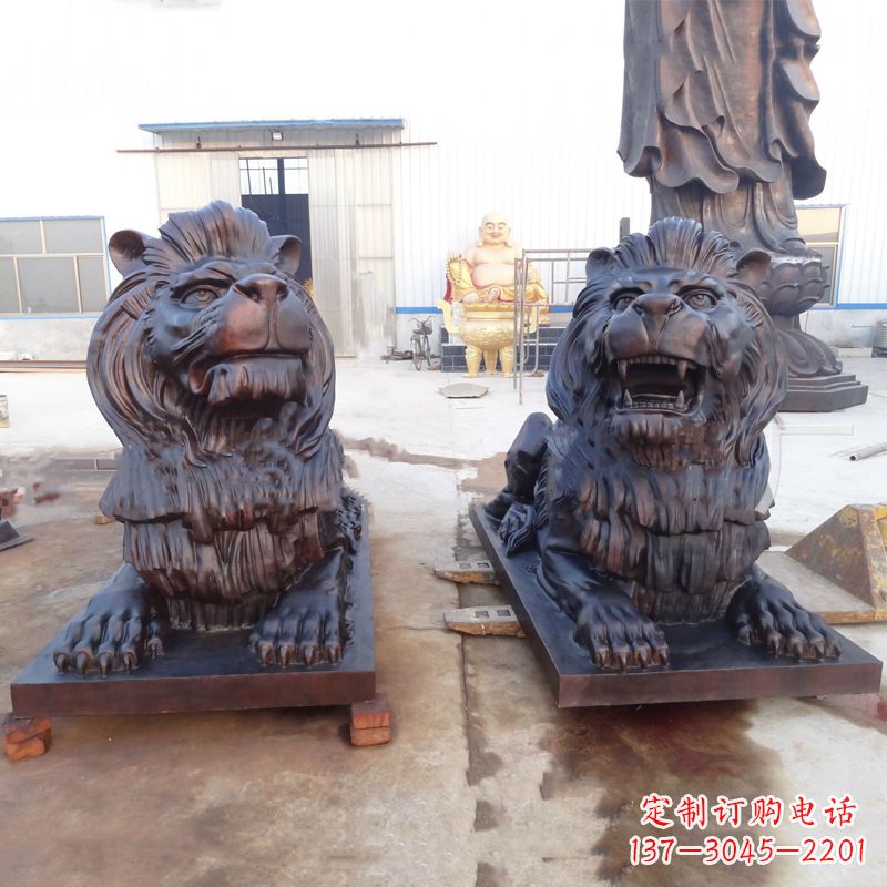 河源铜雕汇丰狮子雕塑