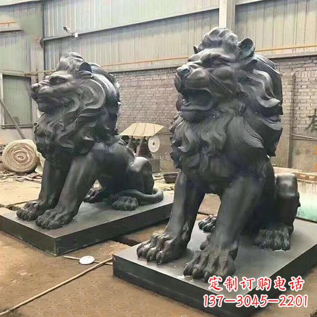 河源铜雕汇丰狮子