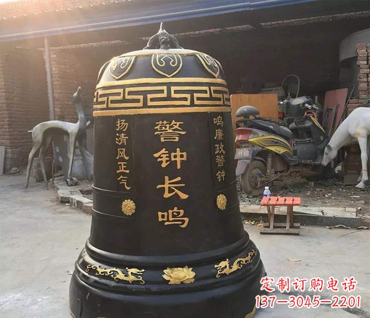 河源铜雕警钟长鸣寺庙雕塑