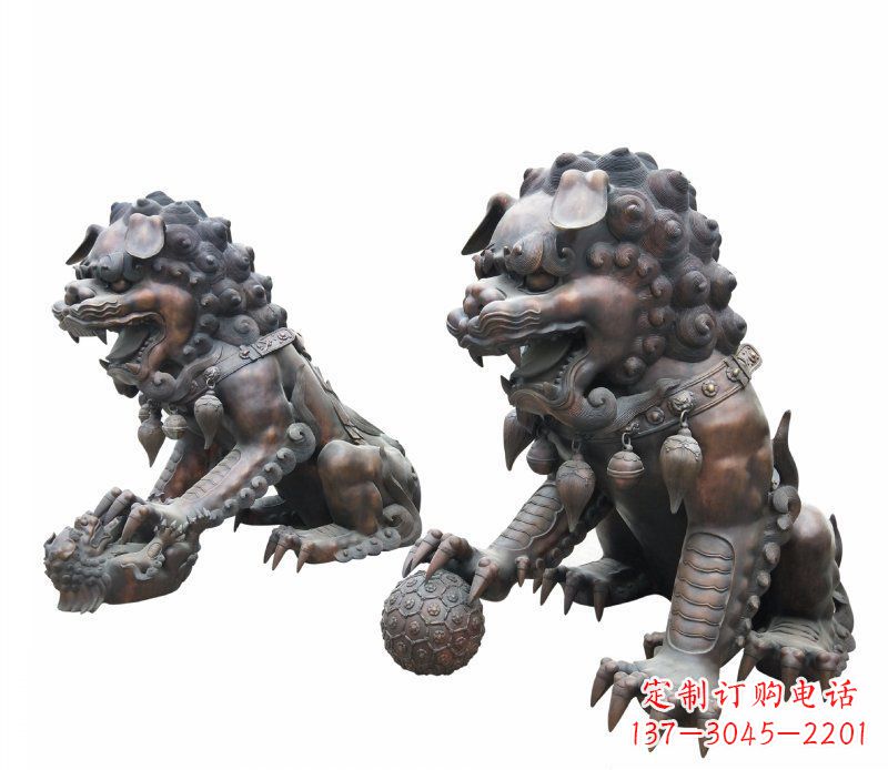 河源铜雕酒店镇宅招财麒麟雕塑
