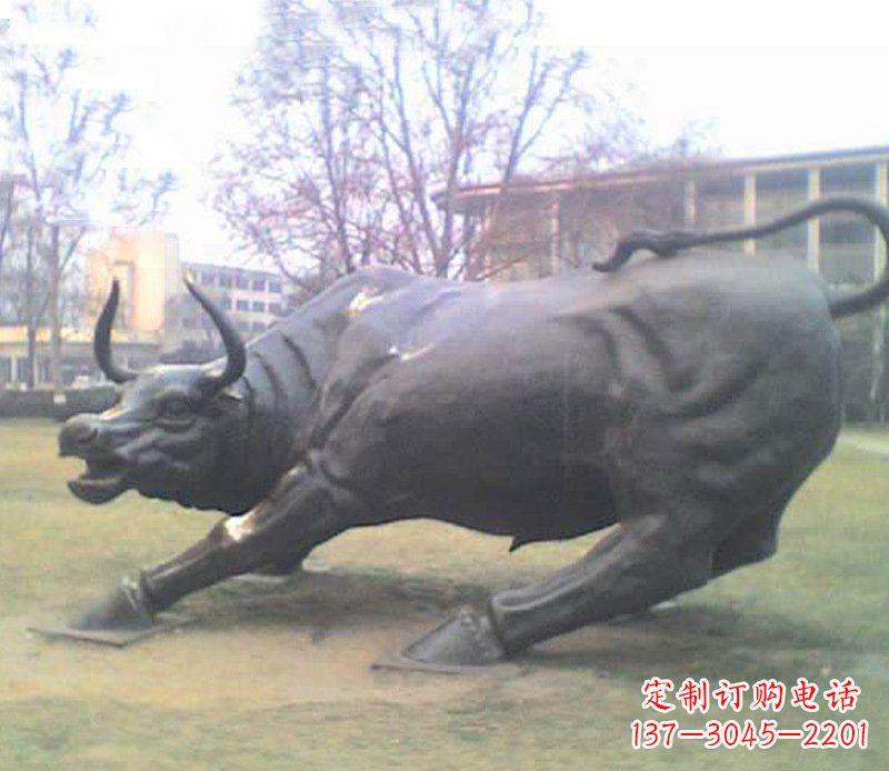 河源铜雕牛广场动物景观摆件 (2)