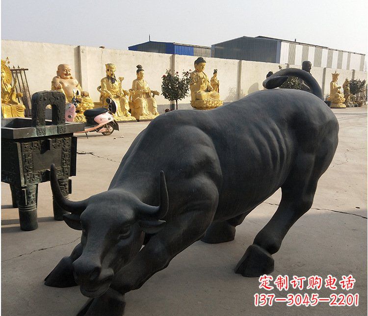 河源铜雕牛广场动物景观摆件 (6)