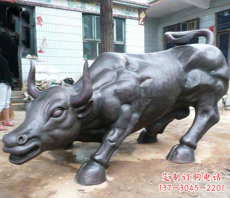 河源铜雕牛广场动物景观摆件 (3)