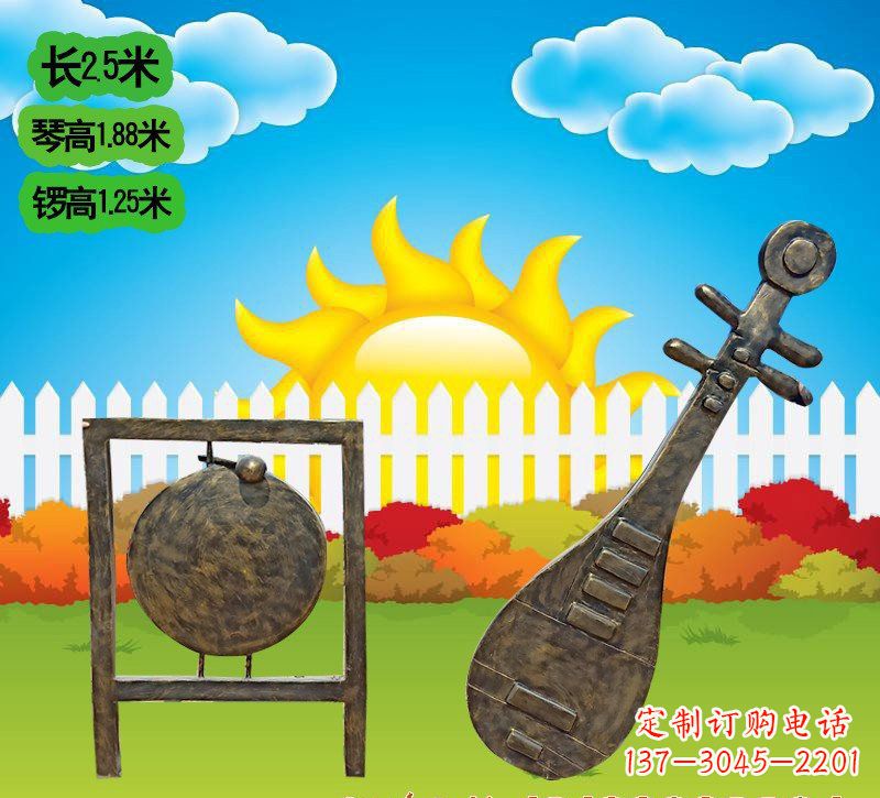 河源铜雕琵琶雕塑