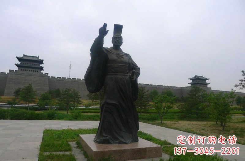河源铜雕秦始皇古代名人雕塑