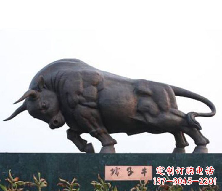 河源铜雕孺子牛动物雕塑