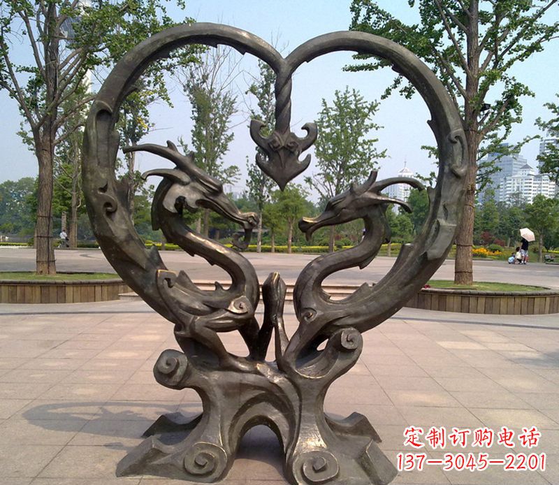 河源铜雕双龙戏珠