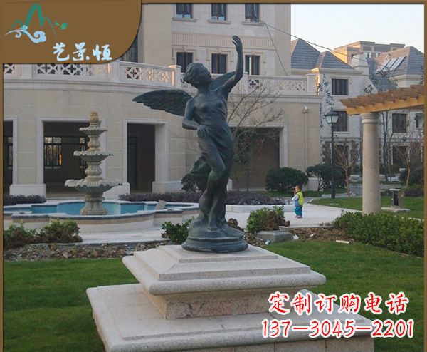 河源铜雕西方天使人物雕塑1