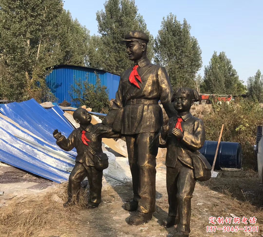 河源铜雕校园雷锋雕塑