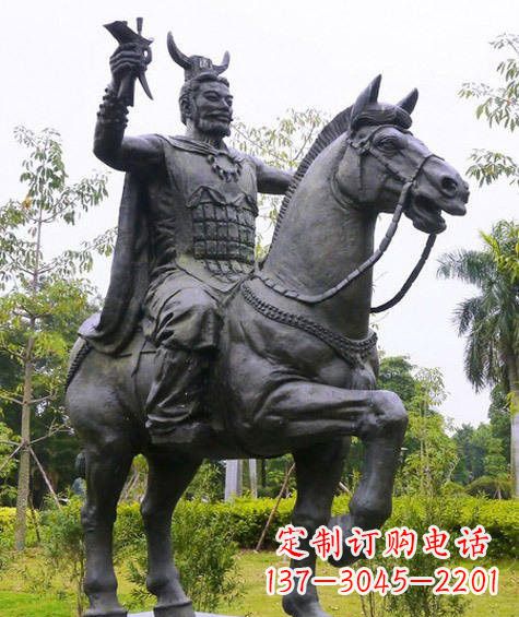 河源铜雕炎帝骑马
