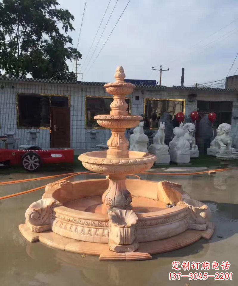 河源晚霞红欧式流水喷泉