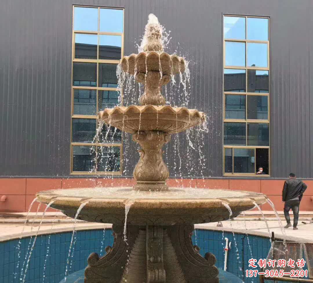 河源晚霞红三层音乐喷泉