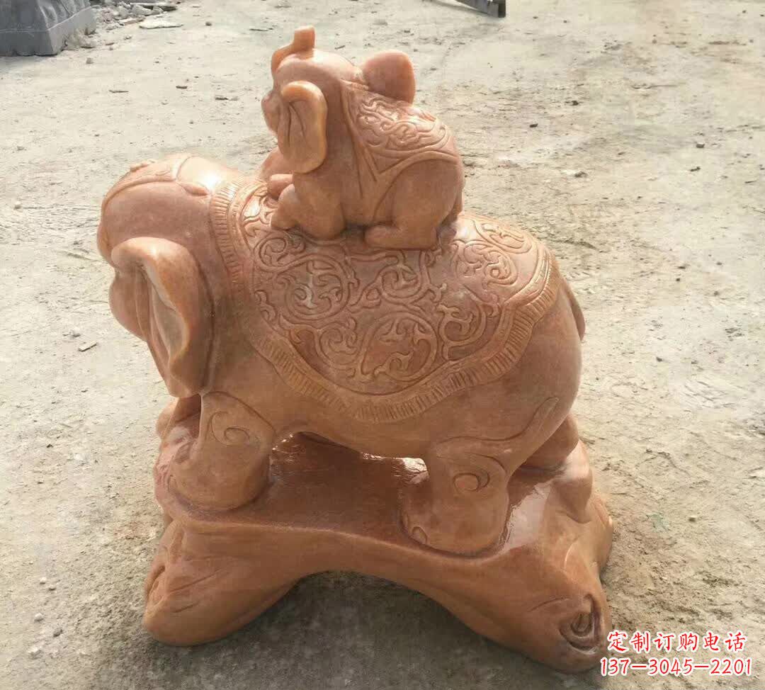 河源晚霞红小象招财动物