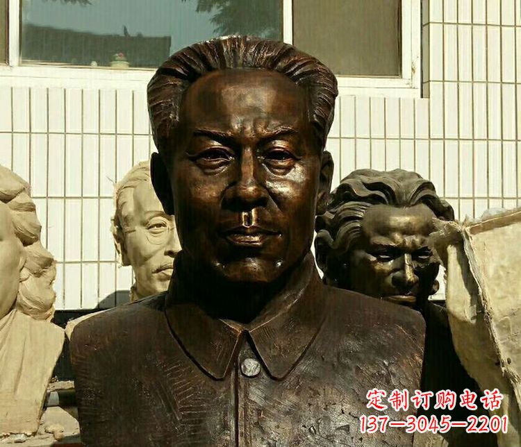 河源伟人刘少奇胸像铜雕