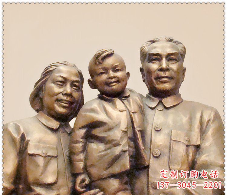 河源伟人周恩来一家铜雕