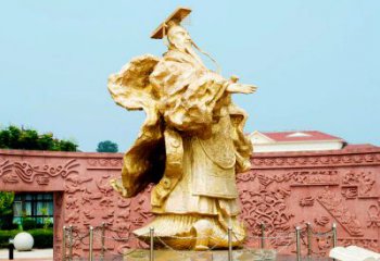 河源中领雕塑：秦始皇鎏金铜雕塑像