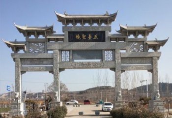 河源青石牌坊雕塑：精美瑰丽古朴简洁