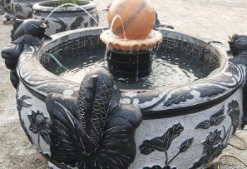 河源青石鱼缸雕塑，装点您的生活