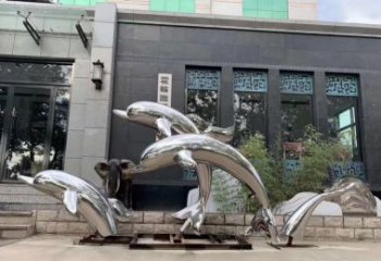 河源高端定制不锈钢海豚雕塑