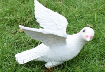 河源象征和平的少女和平鸽雕塑