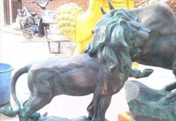 河源象征霸气，越狱青铜狮子雕塑