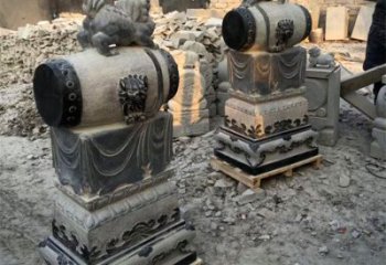 河源定制大象雕塑石雕门墩，传承中国古典文化
