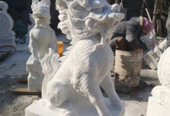 河源正宗古典麒麟神兽招财动物雕塑