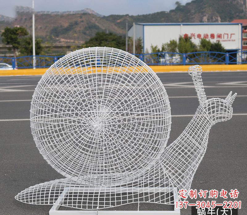 河源蜗牛镂空不锈钢景观雕塑