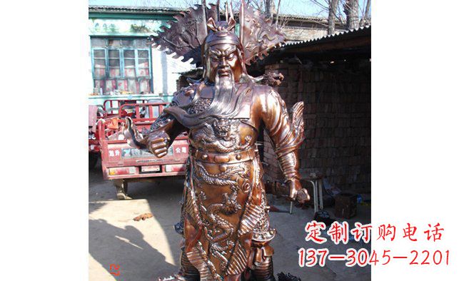 河源武财神持刀关公铜雕 (3)