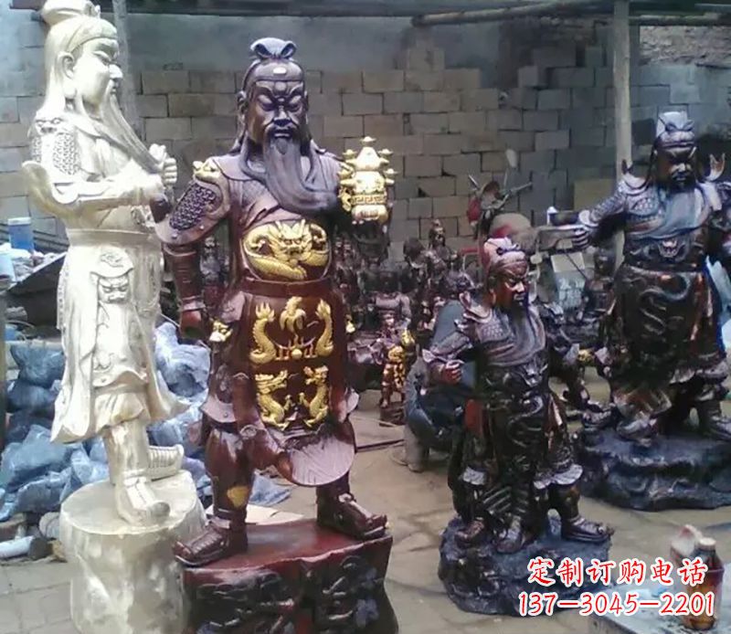 河源武财神提刀关公铜雕