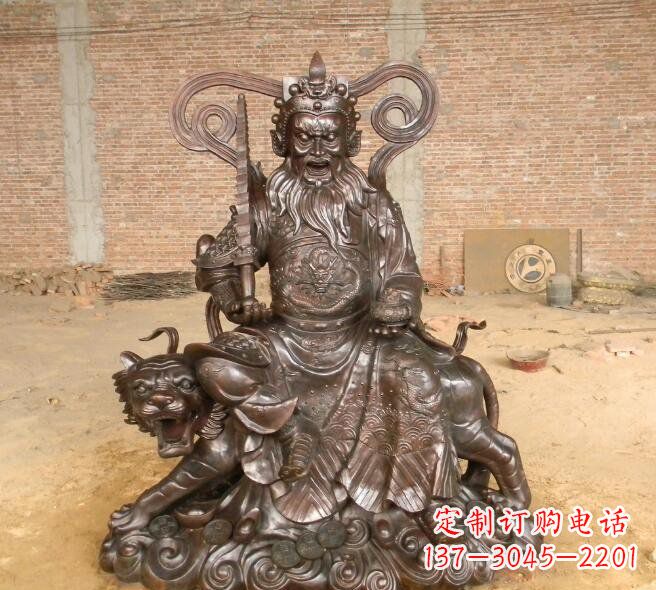 河源武财神赵公明铜雕