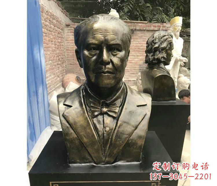 河源西方名人爱迪生胸像铜雕