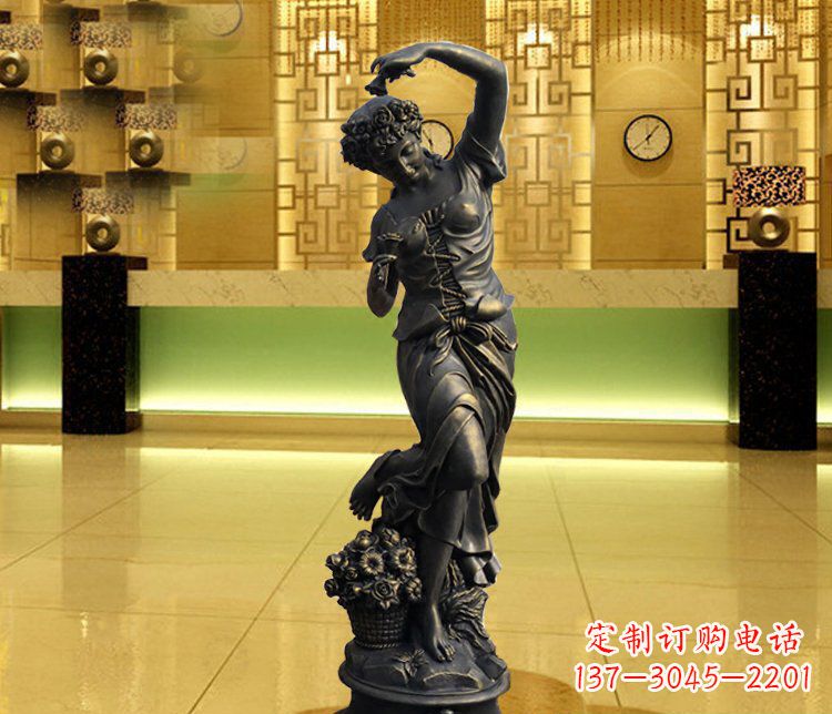 河源西方女人别墅景观铜雕