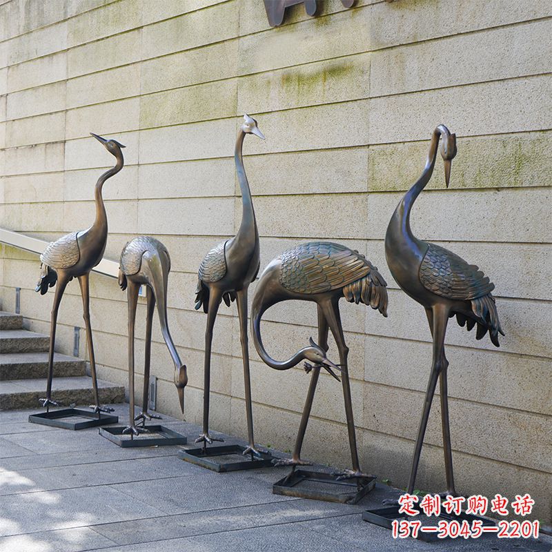 河源仙鹤不锈钢雕塑