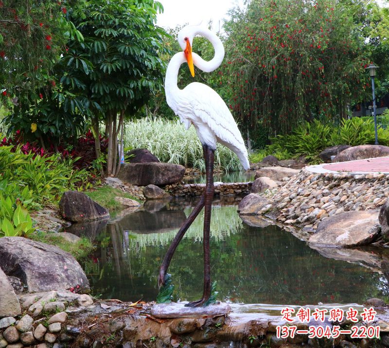 河源仙鹤雕塑摆件