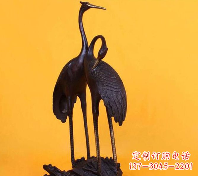 河源仙鹤雕塑铜