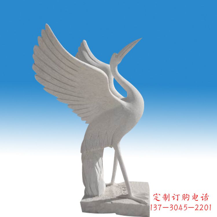 河源仙鹤砂岩雕塑