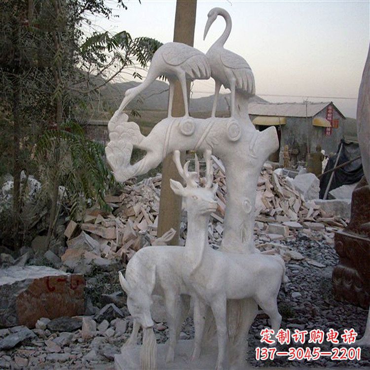 河源仙鹤石雕景观摆件