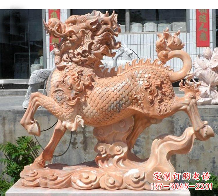 河源祥云麒麟石雕
