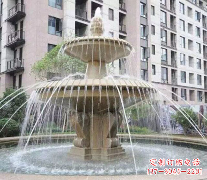 河源小区大型喷泉景观石雕