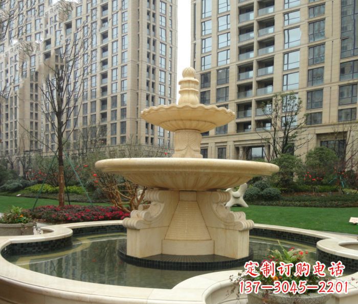 河源小区景观大理石喷泉石雕 (8)