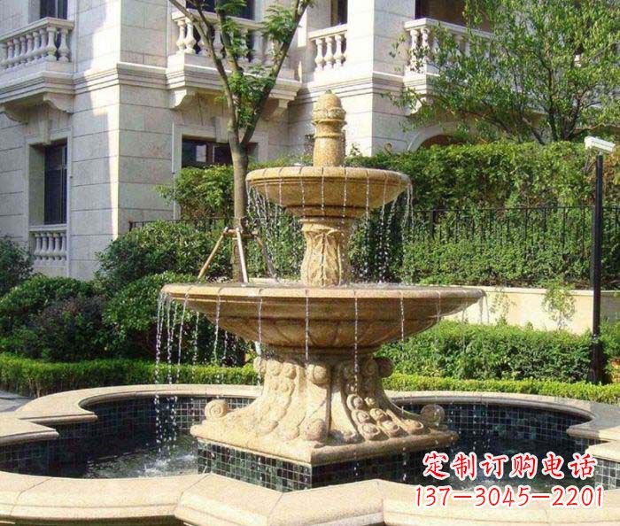 河源小区景观大型喷泉石雕 (2)