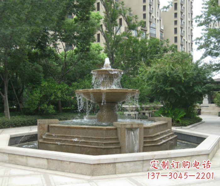河源小区景观大型喷泉石雕 (7)