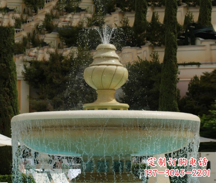 河源小区景观多层喷泉石雕_2